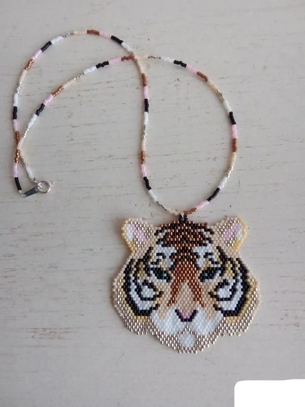 Colar "tigre" em miçangas miyuki – photo 2